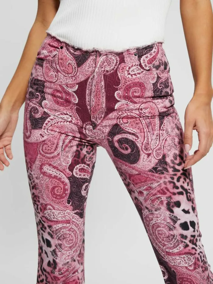 Women GUESS Jeans and Denim Pop 03990s FrayedWaist Flared Jeans Purple Kashmir Wash Women GUESS Jeans and Denim Pop 03990s FrayedWaist Flared Jeans Purple Kashmir Wash