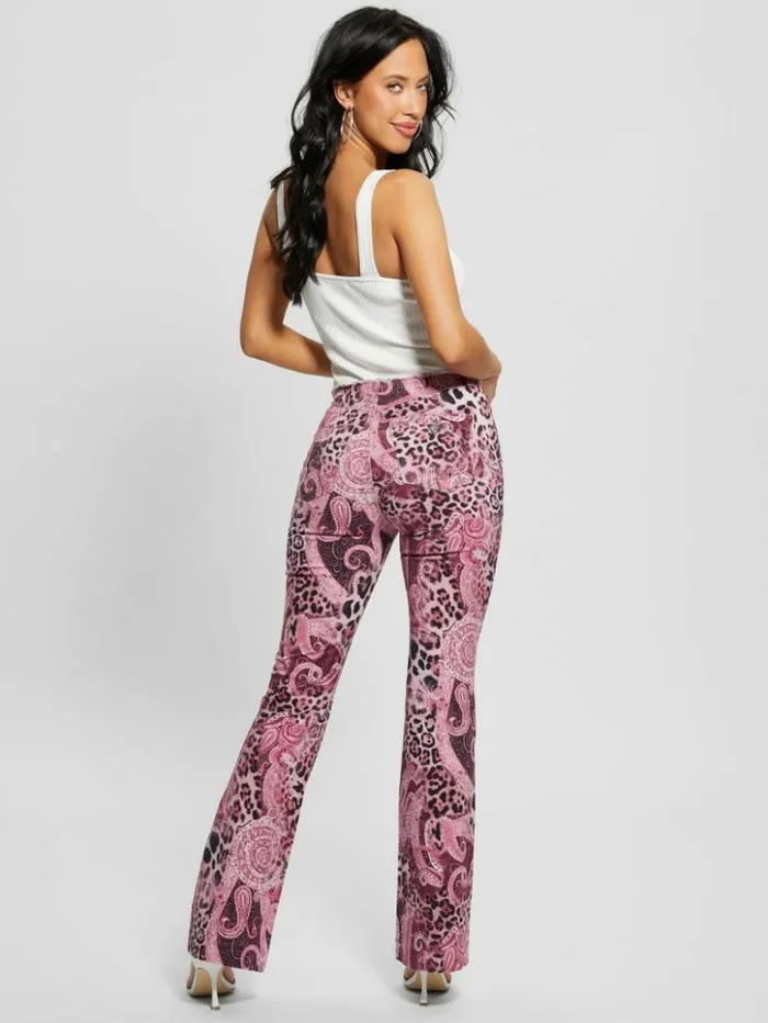 Women GUESS Jeans and Denim Pop 03990s FrayedWaist Flared Jeans Purple Kashmir Wash Women GUESS Jeans and Denim Pop 03990s FrayedWaist Flared Jeans Purple Kashmir Wash