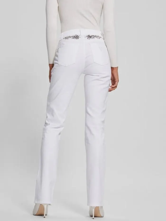 Women GUESS Jeans and Denim Rayna Baby Boot Jeans Pure White Multi