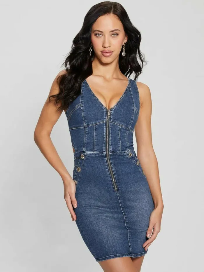 Women GUESS Jeans and Denim Reina Denim Dress Aegean