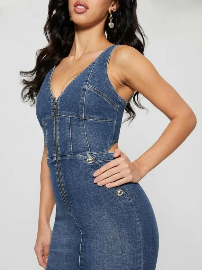 Women GUESS Jeans and Denim Reina Denim Dress Aegean
