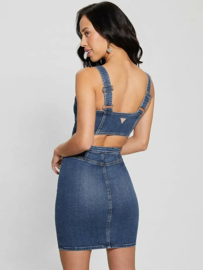 Women GUESS Jeans and Denim Reina Denim Dress Aegean