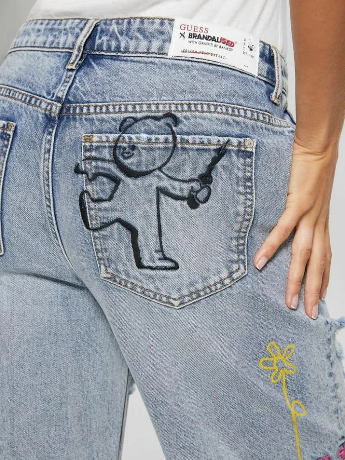 Women GUESS Jeans and Denim Relaxed Denim Bermuda Shorts Salty Isles
