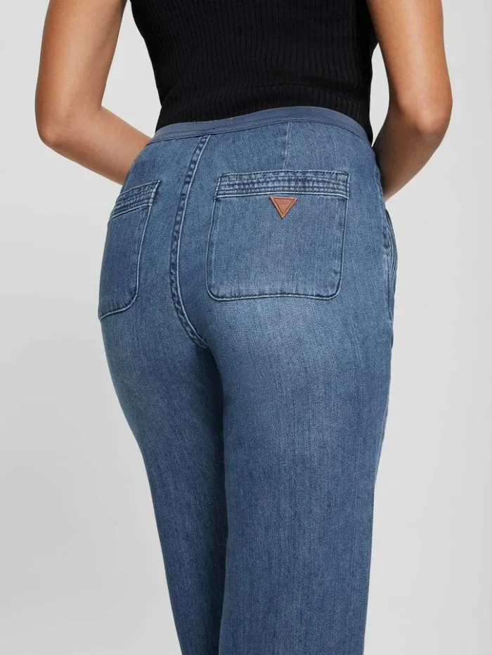 Women GUESS Jeans and Denim Rina WideLeg Jeans Noka Wash