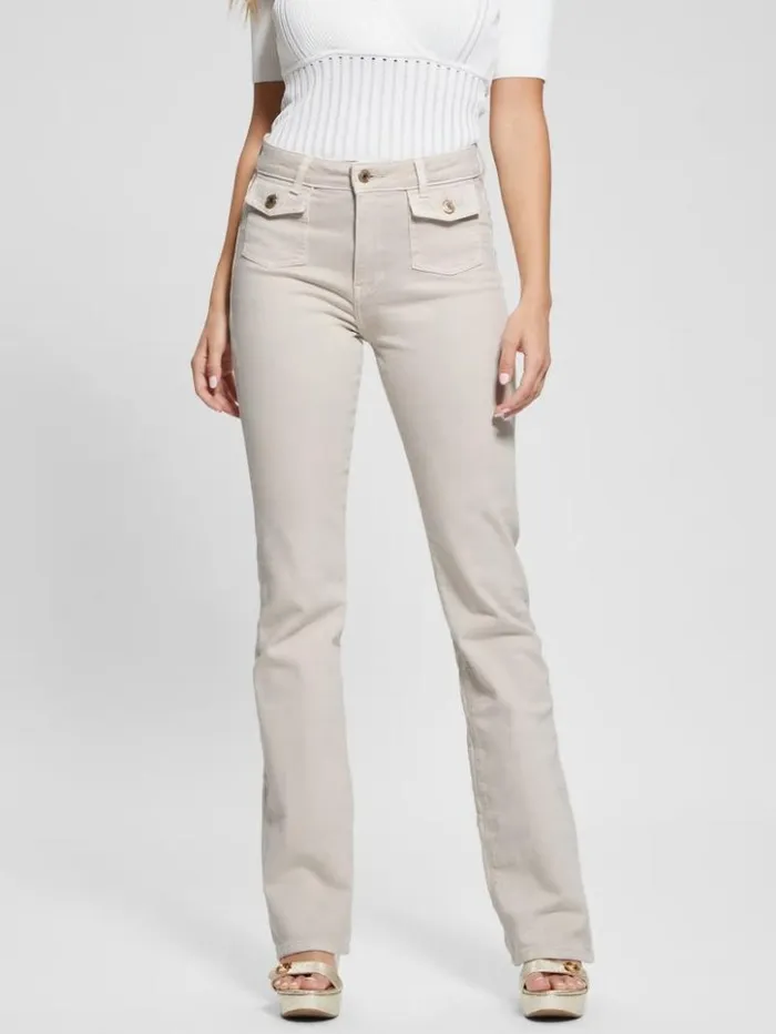 Women GUESS Jeans and Denim Sexy Flare Jeans Vanilla Blush