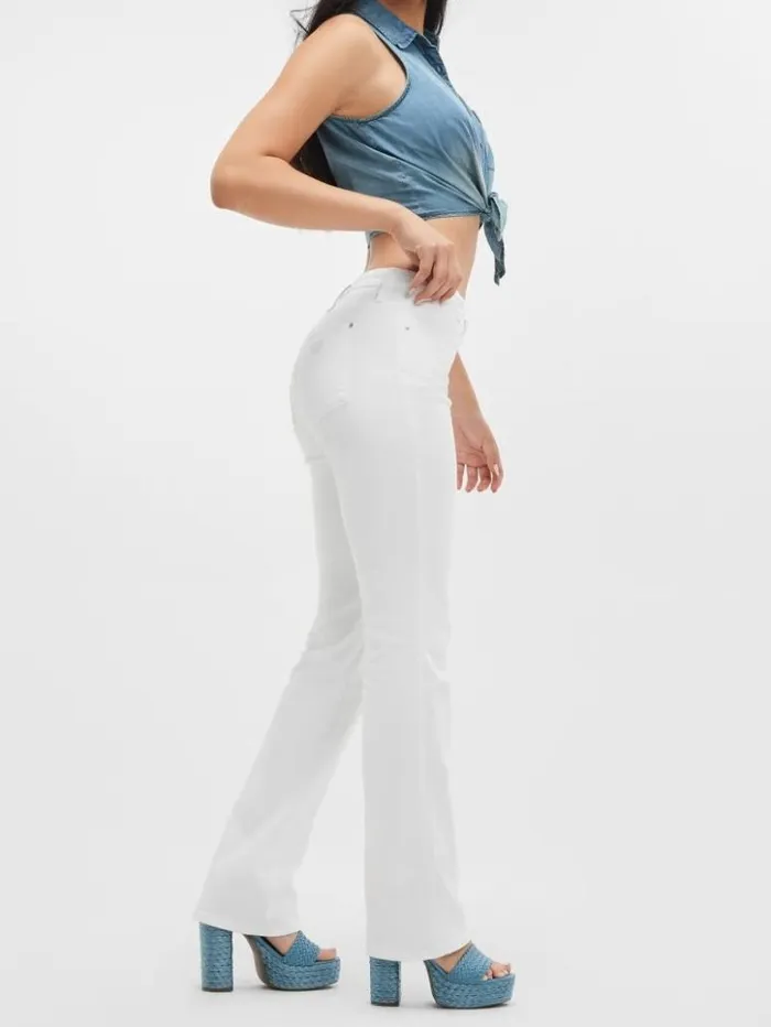 Women GUESS Jeans and Denim Sexy Straight Jeans Pure White
