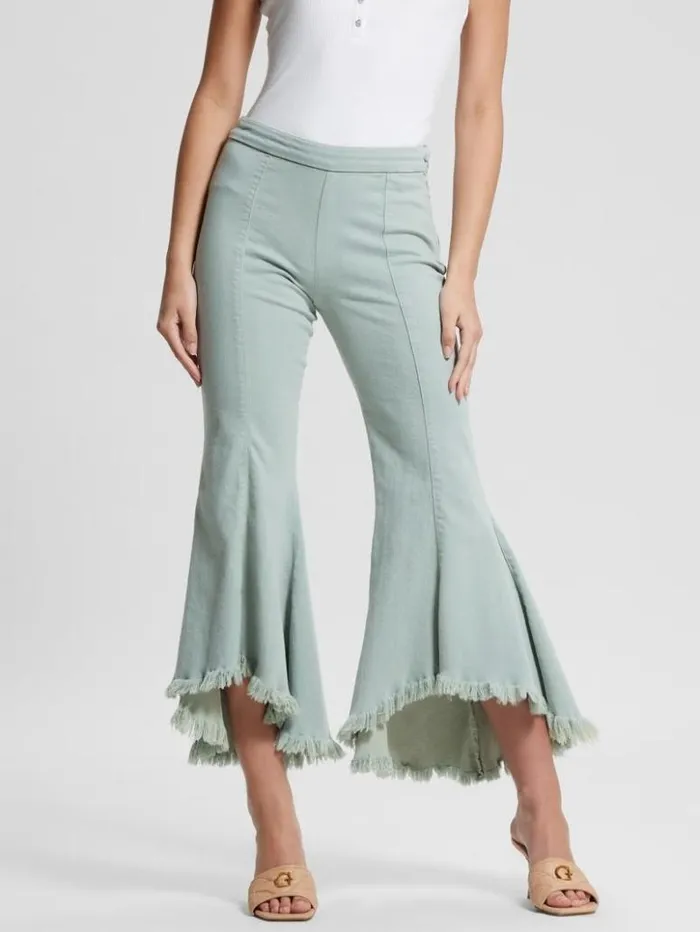 Women GUESS Jeans and Denim Sofia 1981 HighRise Flared Jeans Light Matcha Multi Women GUESS Jeans and Denim Sofia 1981 HighRise Flared Jeans Light Matcha Multi