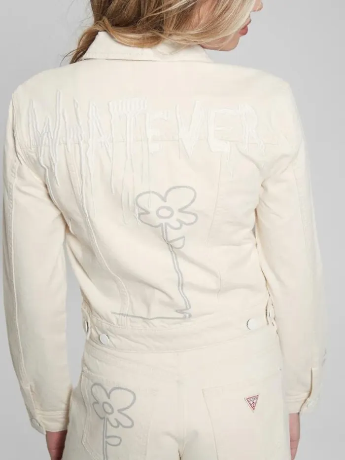 Women GUESS Jeans and Denim Stevie Denim Jacket Tint yel