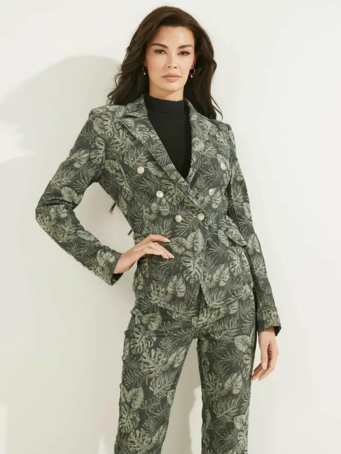 Women GUESS Jeans and Denim Tailor Printed Blazer Grecale