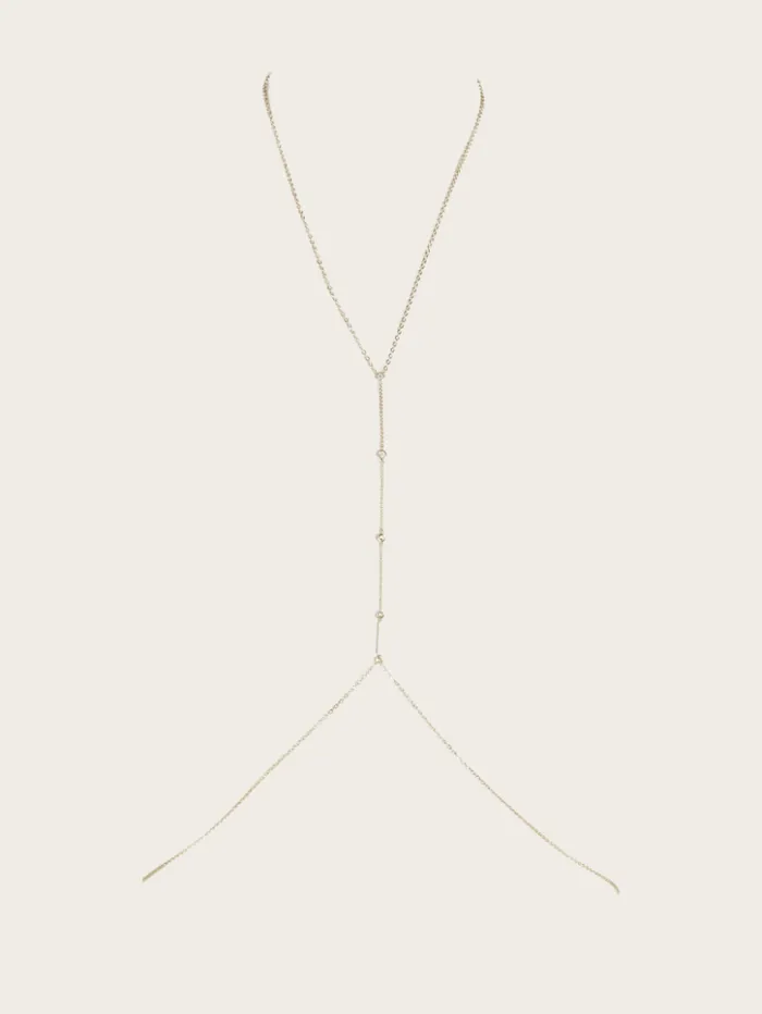 Women GUESS Jewelry GoldTone Body Chain Silvergold
