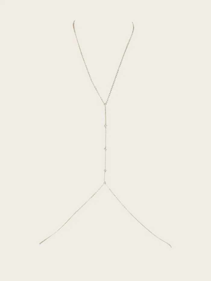 Women GUESS Jewelry GoldTone Body Chain Silvergold