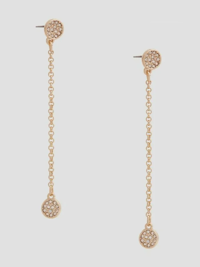 Women GUESS Jewelry GoldTone Dainty Linear Earrings Gold
