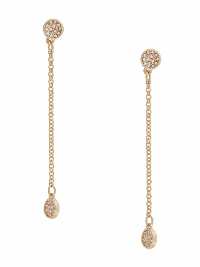 Women GUESS Jewelry GoldTone Dainty Linear Earrings Gold