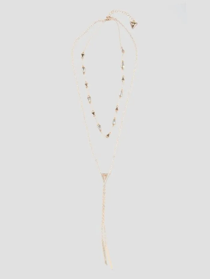 Women GUESS Jewelry GoldTone Layered Y Necklace Gold