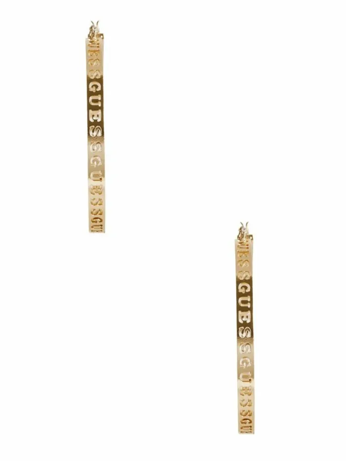 Women GUESS Jewelry GoldTone Oversized Hoop Earrings Gold