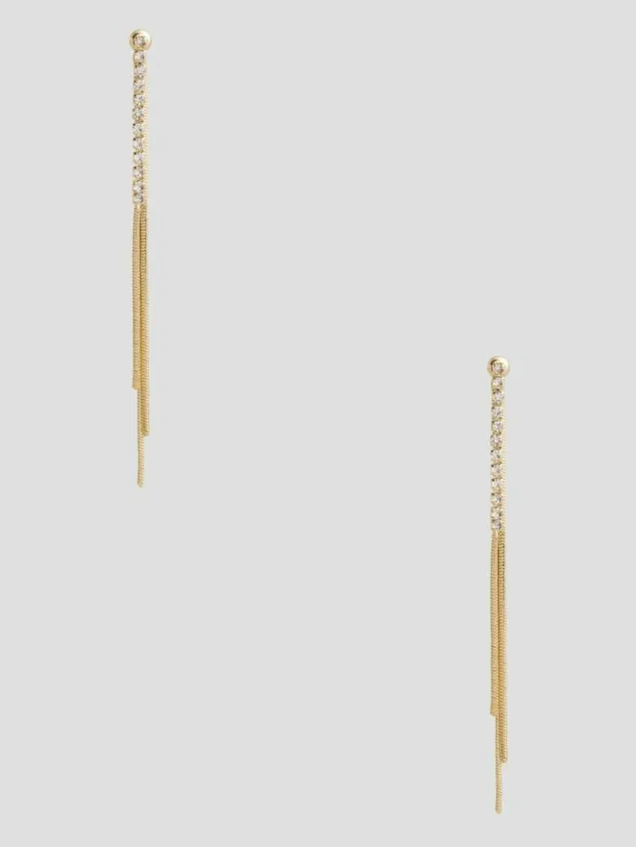 Women GUESS Jewelry GoldTone Threader Earrings Gold