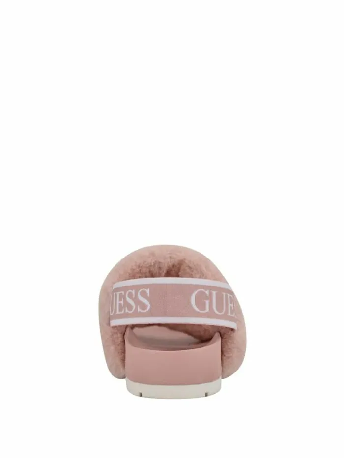 Women GUESS Sandals Fabin FauxFur Sandal Pink