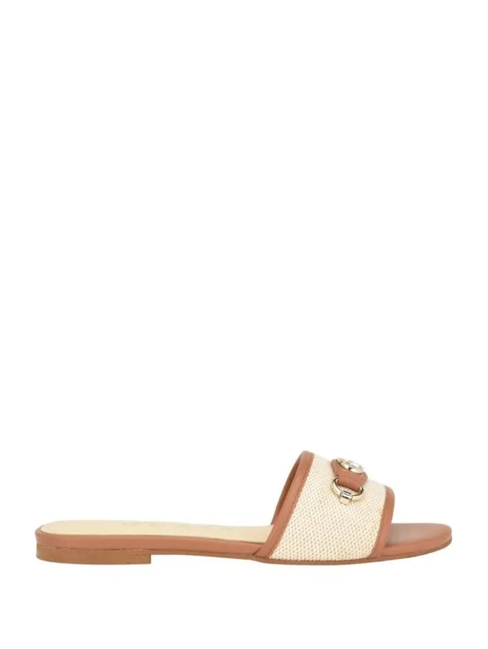 Women GUESS Sandals Hammi Logo Slide Sandals Medium Natural