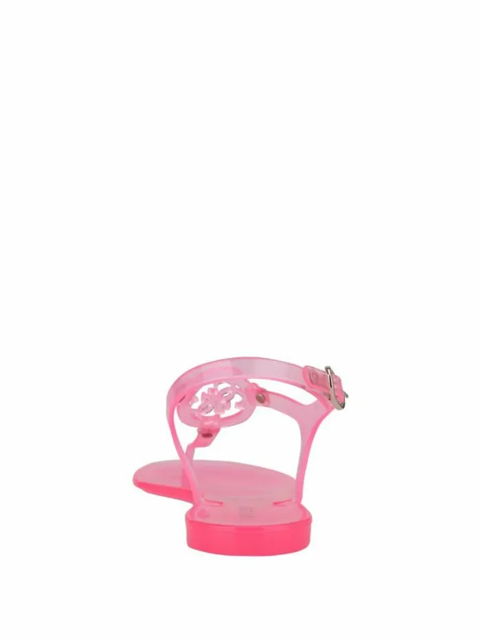 Women GUESS Sandals Janica Jelly TStrap Sandal Light Pink