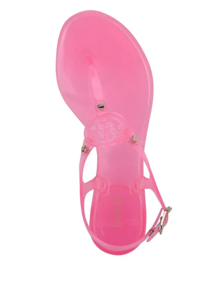 Women GUESS Sandals Janica Jelly TStrap Sandal Light Pink