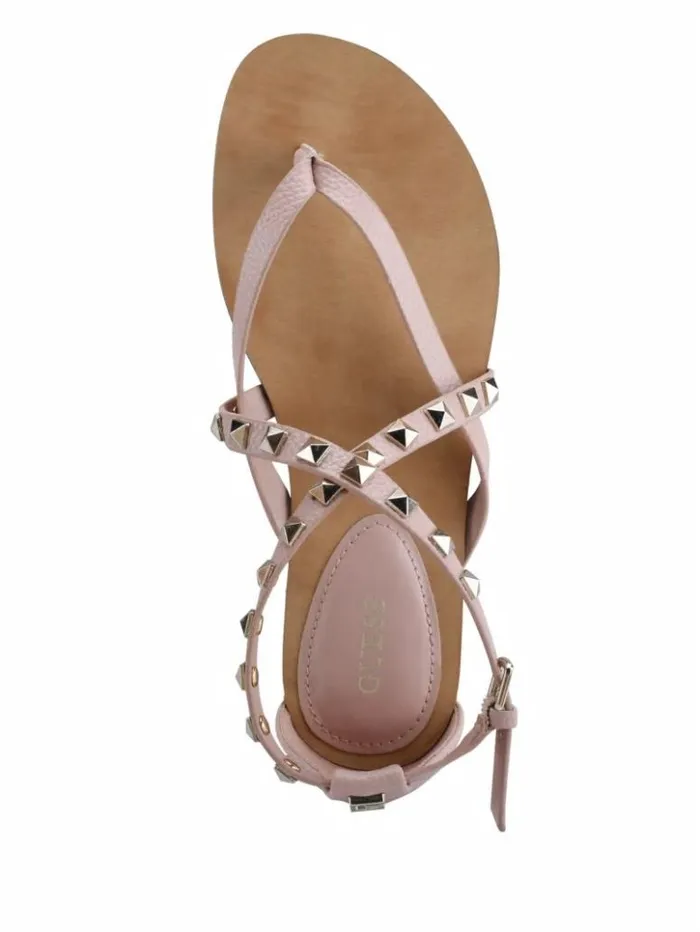 Women GUESS Sandals Nizana Strappy Stud Sandals Light Pink 680