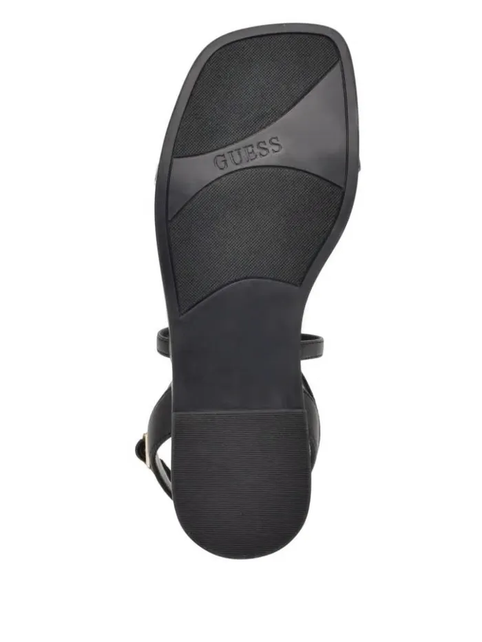 Women GUESS Sandals Raima GLink Chain Sandals Black 001