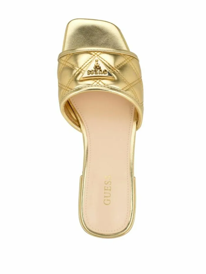 Women GUESS Sandals Tameli Icon Slide Sandals Gold