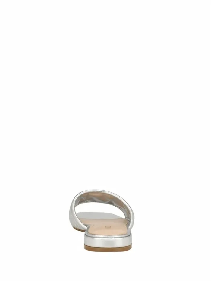 Women GUESS Sandals Tameli Icon Slide Sandals Silver 040