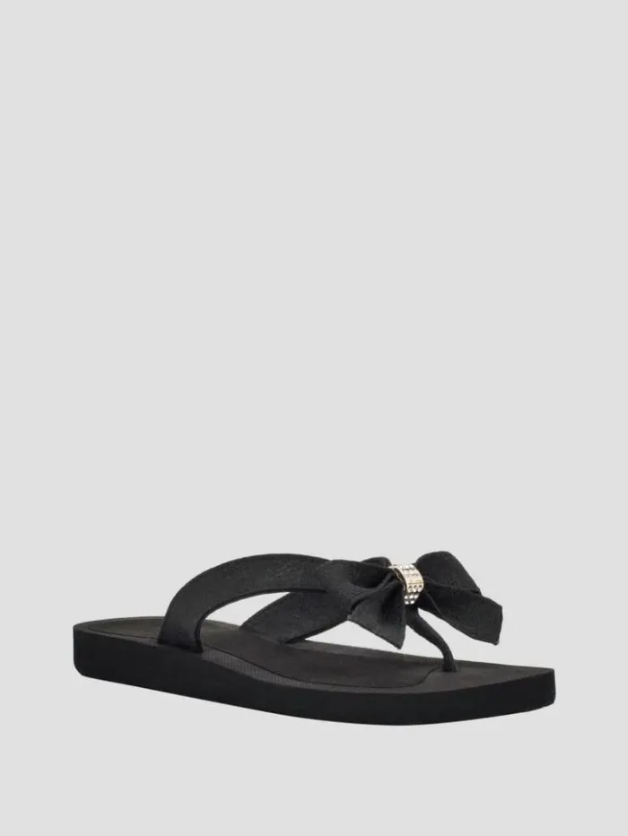 Women GUESS Sandals Tuta Bowtie Sandals Black 002