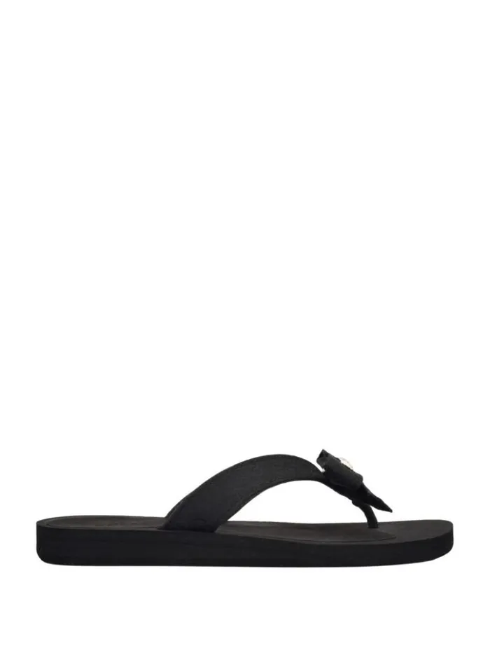 Women GUESS Sandals Tuta Bowtie Sandals Black 002