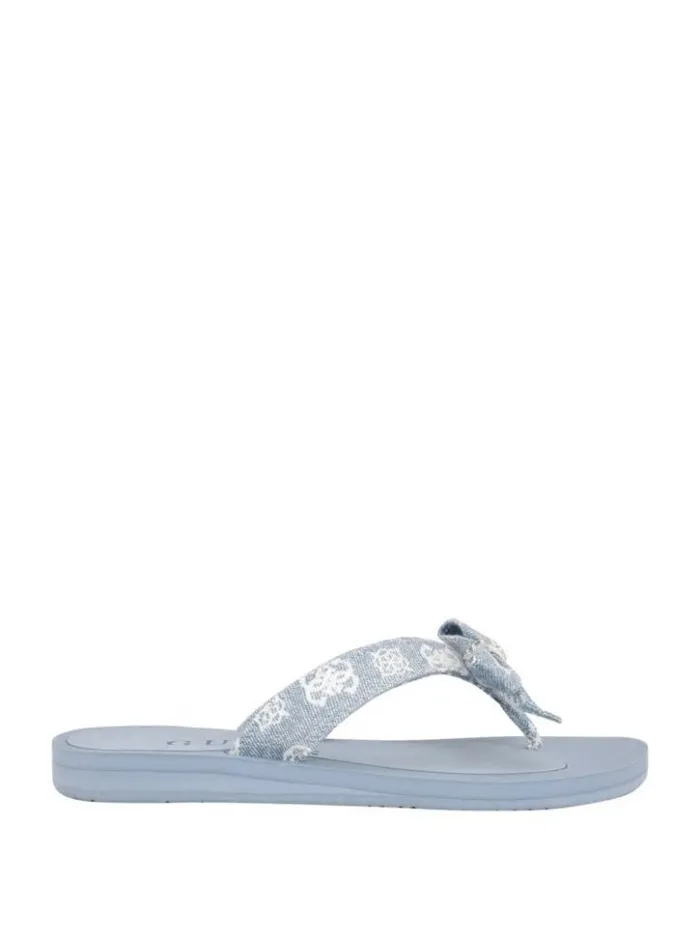 Women GUESS Sandals Tuta Bowtie Sandals Medium Blue Denim