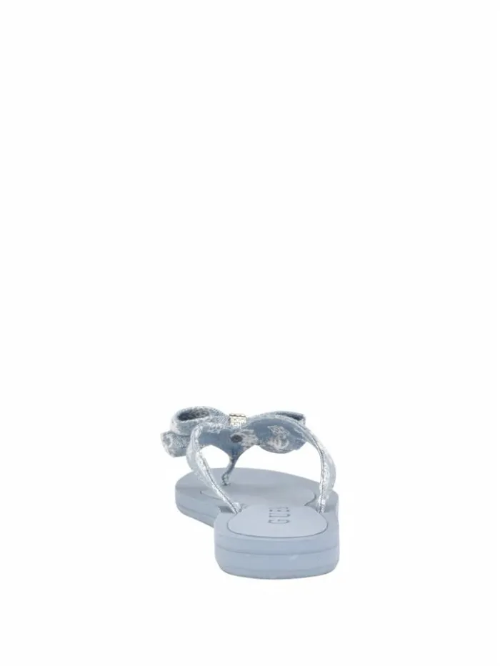 Women GUESS Sandals Tuta Bowtie Sandals Medium Blue Denim