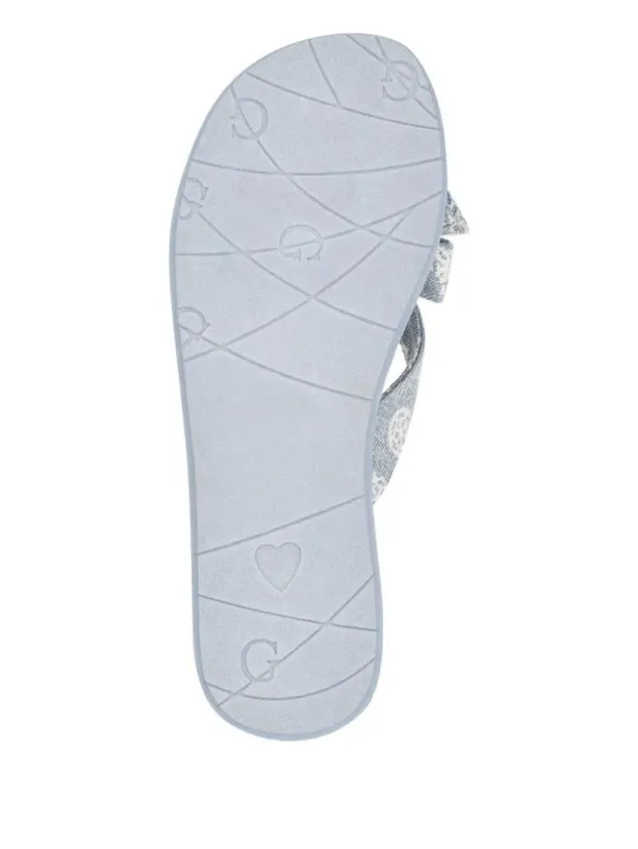 Women GUESS Sandals Tuta Bowtie Sandals Medium Blue Denim