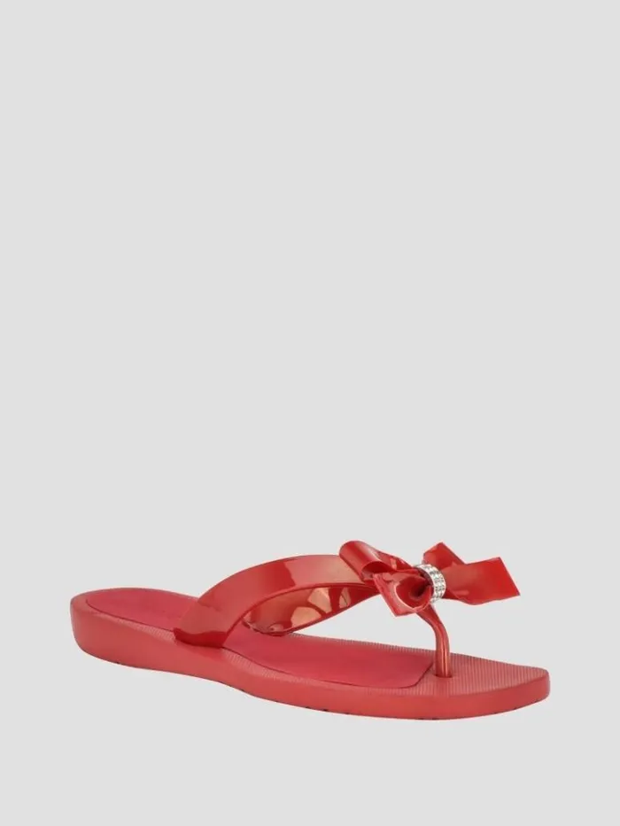 Women GUESS Sandals Tutu Bowtie Sandals Redblack