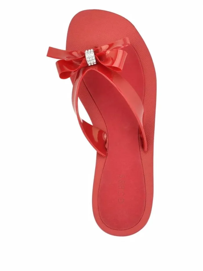 Women GUESS Sandals Tutu Bowtie Sandals Redblack
