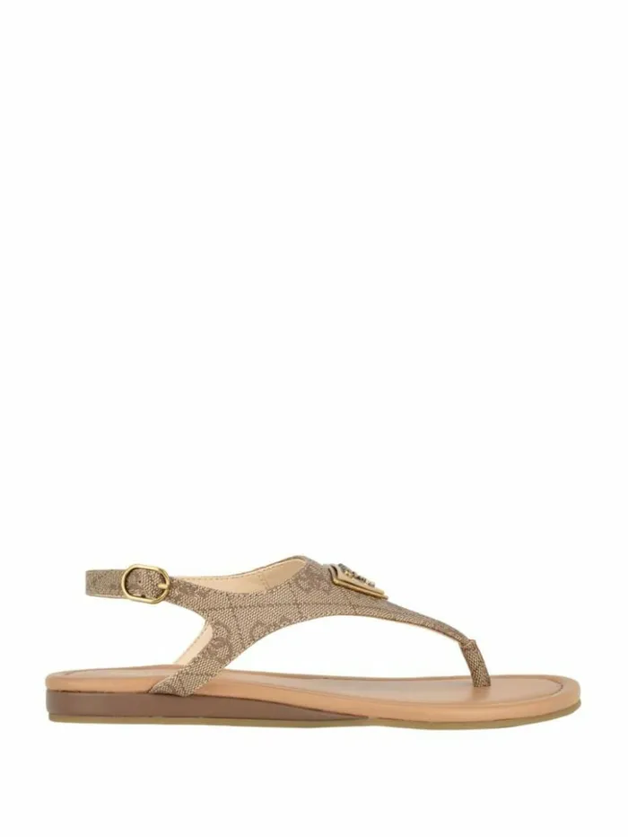 Women GUESS Sandals Unali Thong Sandals Medium Brown