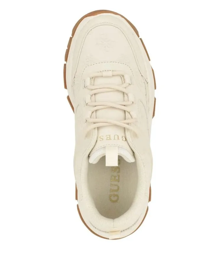 Women GUESS Sneakers Bisun Signature Peony Sneakers Ivory 150