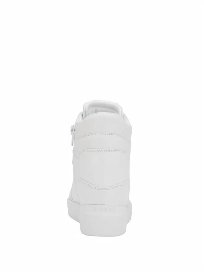 Women GUESS Sneakers Blairin Rhinestone Logo Wedge Sneakers White Graffiti