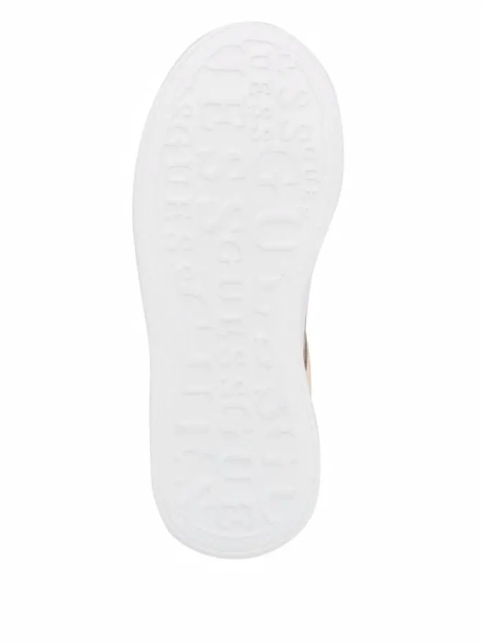 Women GUESS Sneakers Cleva Contrasting LowTop Sneakers Light Natural 110