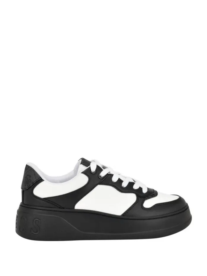 Women GUESS Sneakers Cleva Contrasting LowTop Sneakers White Graffiti