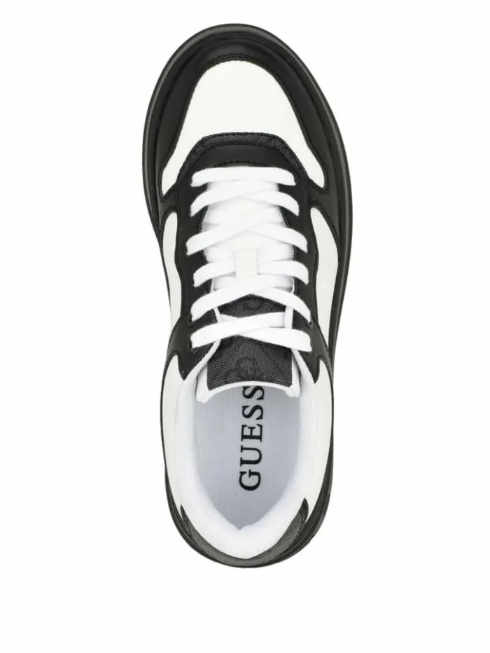 Women GUESS Sneakers Cleva Contrasting LowTop Sneakers White Graffiti