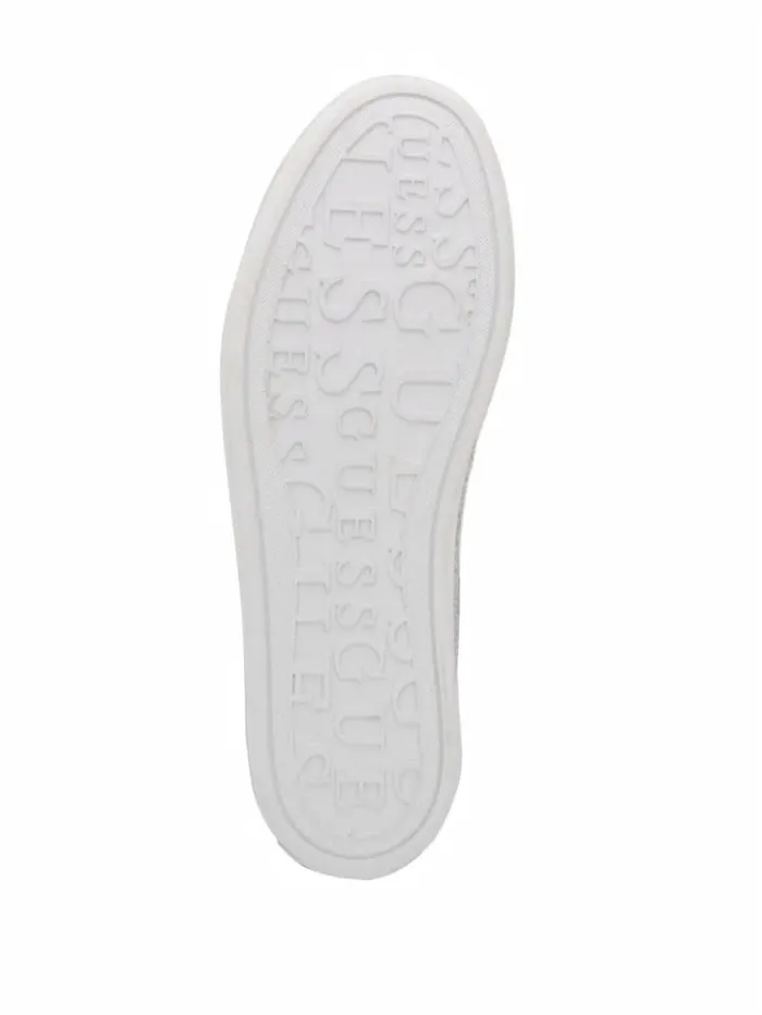 Women GUESS Sneakers Gelsen Rhinestone Logo LowTop Sneakers Silver 040
