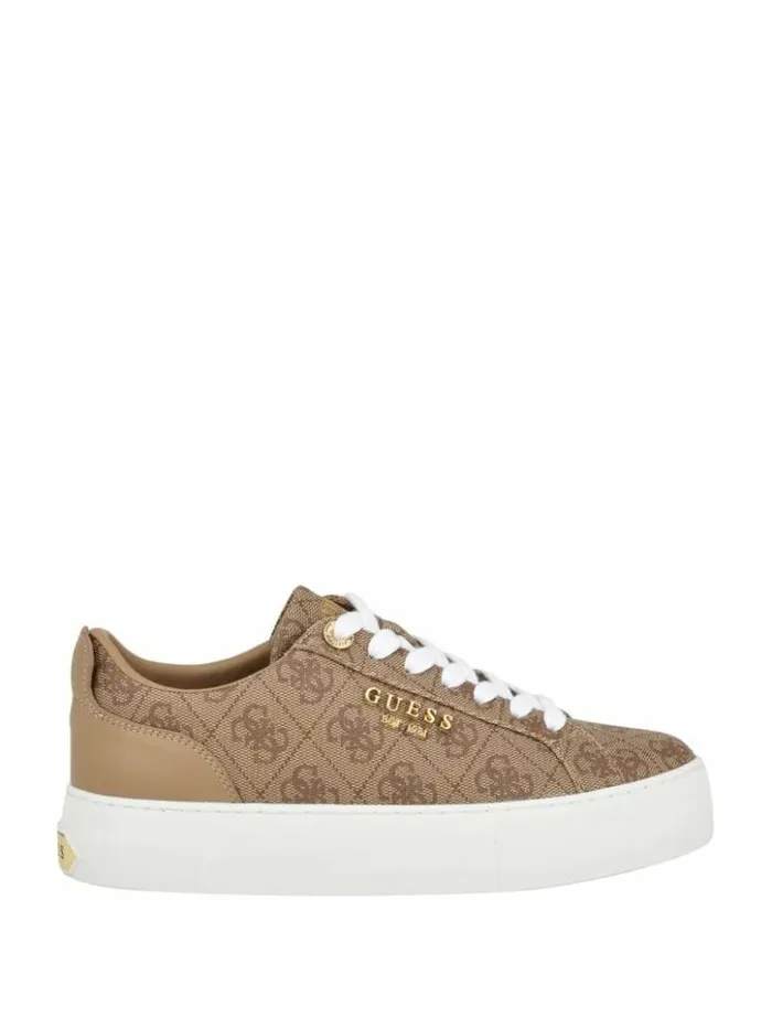 Women GUESS Sneakers Logo Print LowTop Sneakers Light Natural 110