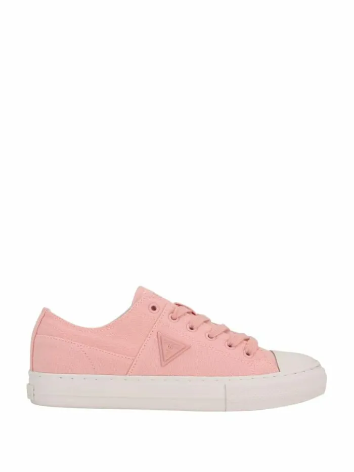 Women GUESS Sneakers Pranze LowTop Canvas Sneakers Light Pink