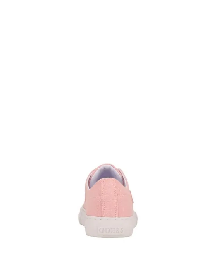 Women GUESS Sneakers Pranze LowTop Canvas Sneakers Light Pink