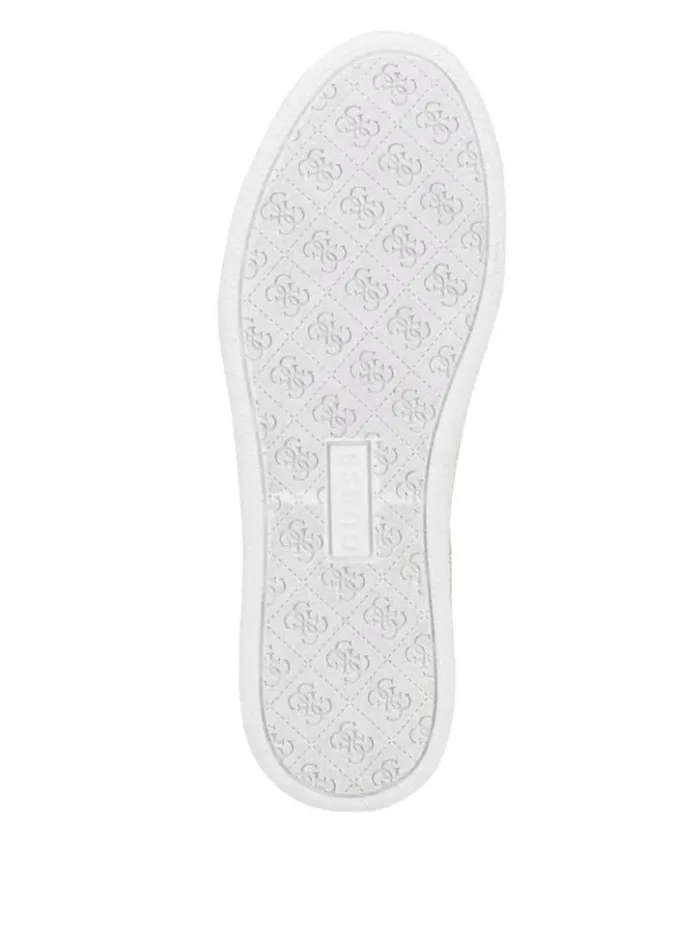 Women GUESS Sneakers Renzy Debossed Logo LowTop Sneakers Dark Natural
