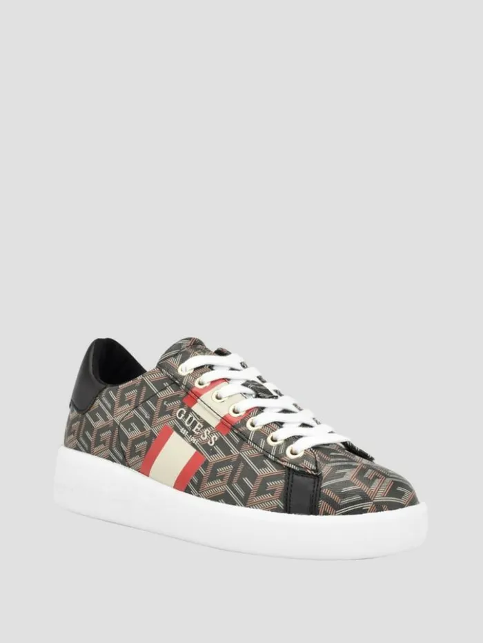 Women GUESS Sneakers Reyhana GCube LowTop Sneakers Black