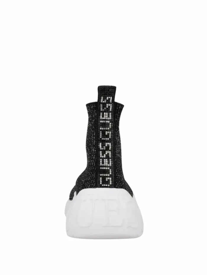 Women GUESS Sneakers Sindera Shimmer Sock Sneakers Silver Multi Fabric