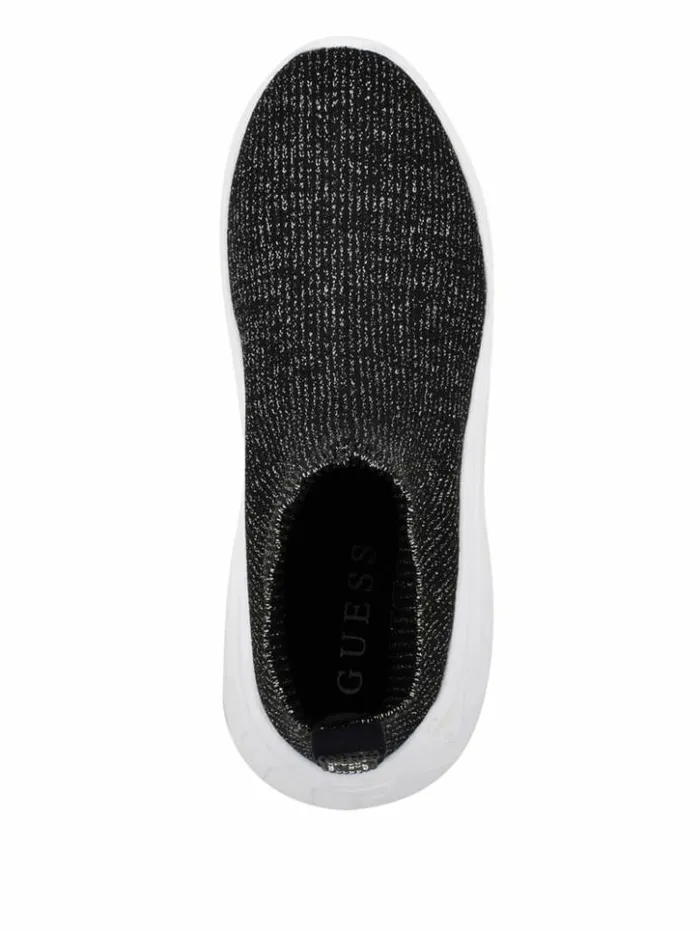 Women GUESS Sneakers Sindera Shimmer Sock Sneakers Silver Multi Fabric