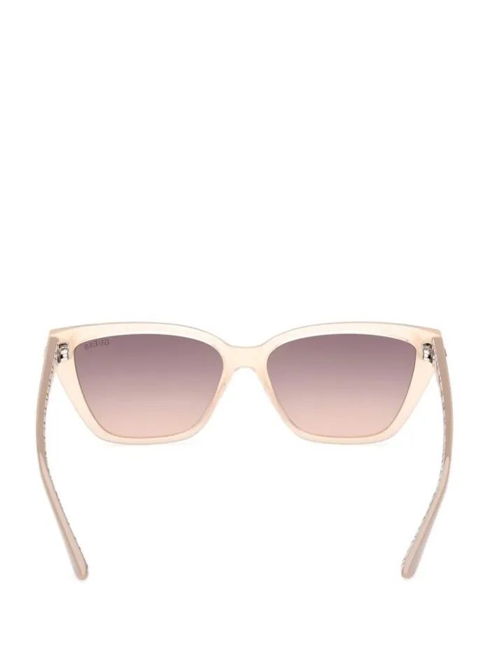 Women GUESS Sunglasses CatEye Signature G Sunglasses Blush